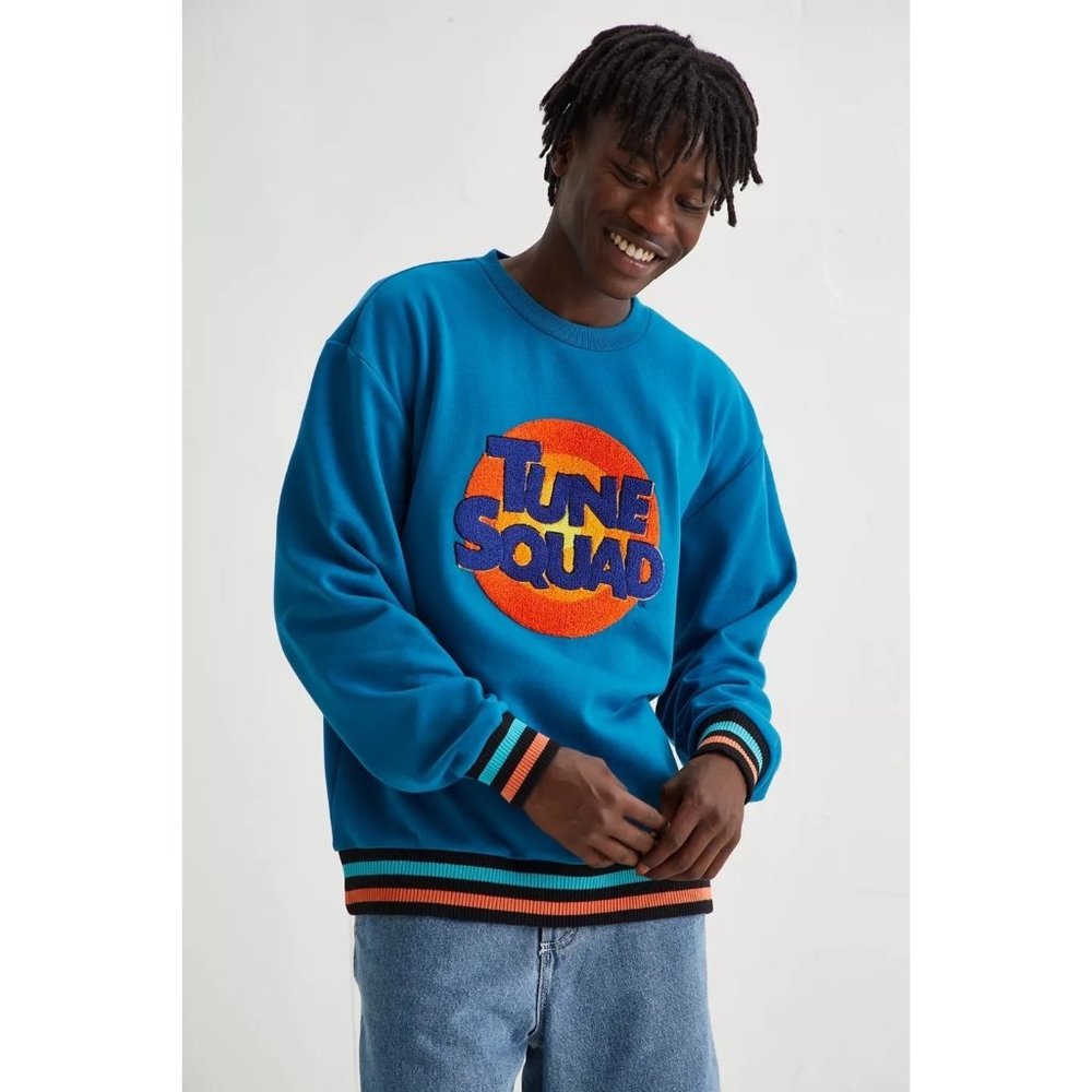Urban Outfitters Dumbgood X Space Jam Crew Neck Sweatshirt In Blue Size Large
